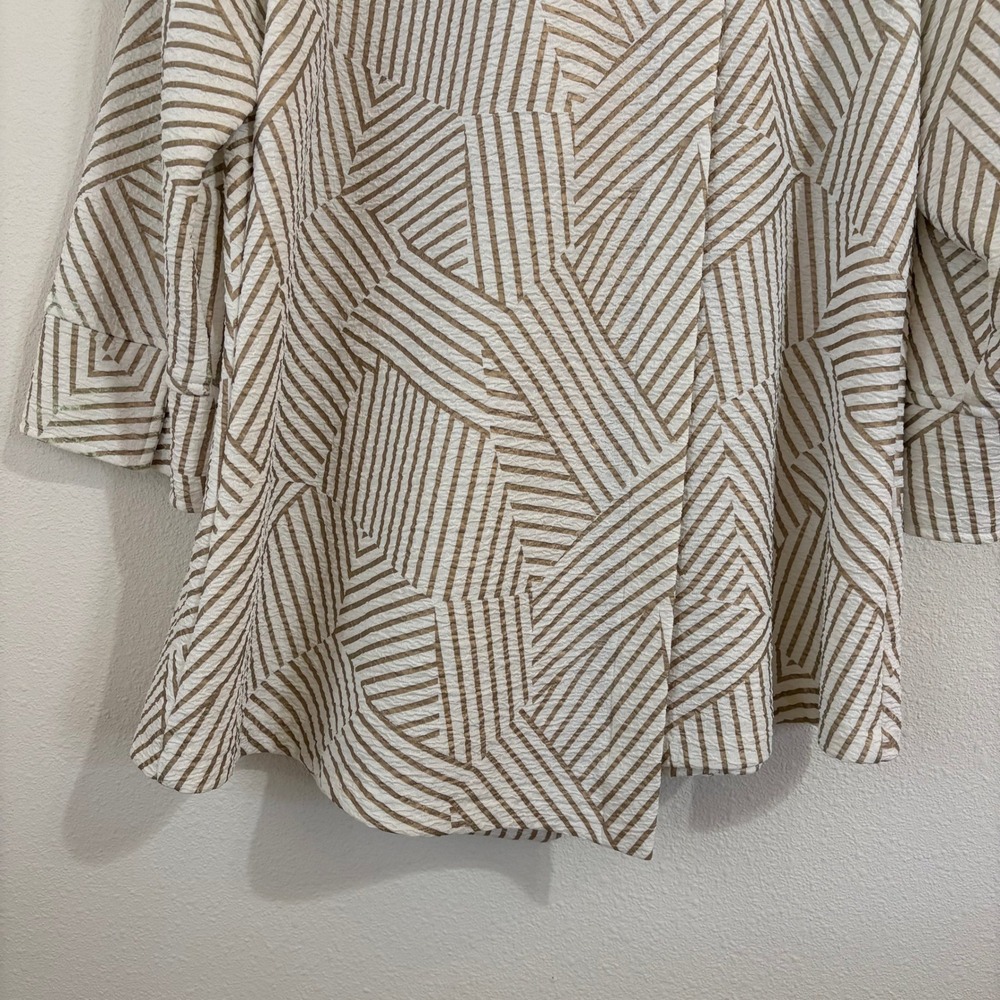 IC by Connie K Blazer Geometric Textured Single Button Jacket Large USA Made - Picture 9 of 10